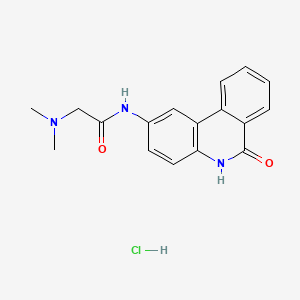 Acetamide,N-(5,6-dihydro-6-oxo-2-phenanthridinyl)-2-(dimethylamino)-,hydrochloride(1:1)