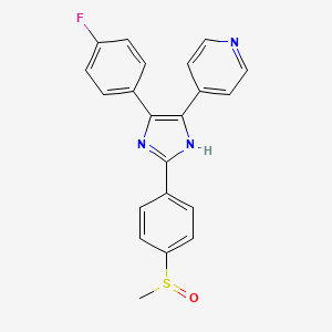 4-(4-Fluorophenyl)-2-(4-methylsulfinylphenyl)-5-(4-pyridyl)-1H