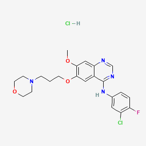 4-Quinazolinamine, N-(3-chloro-4-fluorophenyl)-7-methoxy-6-[3-(4-morpholinyl)propoxy]-, hydrochloride (1:1)