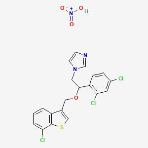 1H-Imidazole, 1-[2-[(7-chlorobenzo[b]thien-3-yl)methoxy]-2-(2,4-dichlorophenyl)ethyl]-, nitrate (1:1)