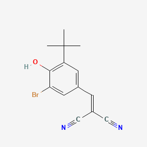 	2-(3-bromo-5-tert-butyl-4-hydroxybenzylidene)malononitrile