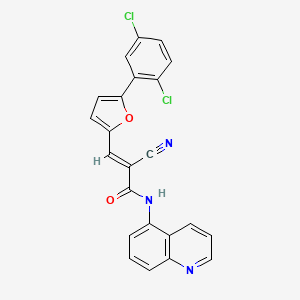 2-cyano-3-[5-(2,5-dichlorophenyl)-2-furanyl]-N-5-quinolinyl-2-propenamide