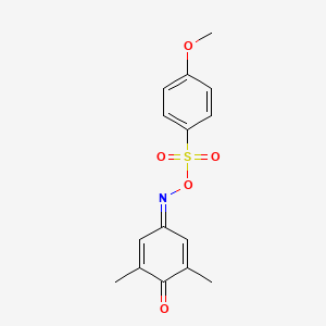 4-[O-[(4-Methoxyphenyl)sulfonyl]oxime]-2,6-dimethyl-2,5-cyclohexadiene-1,4-dione