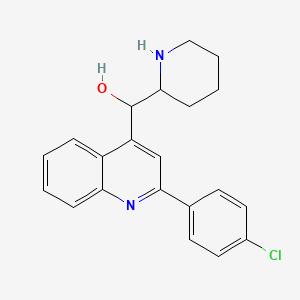 	2-(4-chlorophenyl)-α-2-piperidinyl-4-quinolinemethanol