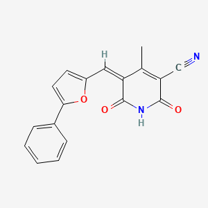 (5Z)-2-hydroxy-4-methyl-6-oxo-5-[(5-phenylfuran-2-yl)methylidene]-5,6-dihydropyridine-3-carbonitrile