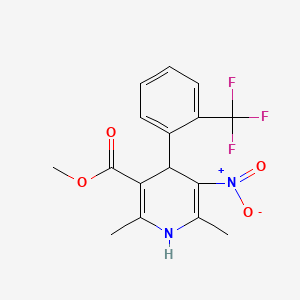 1,4-Dihydro-2,6-dimethyl-5-nitro-4-[2-(trifluoromethyl)phenyl]-3-pyridinecarboxylic acid, methyl ester