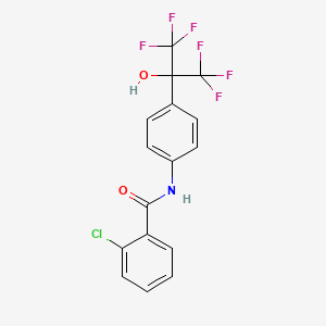 2-chloro-N-[4-[2,2,2-trifluoro-1-hydroxy-1-(trifluoromethyl)ethyl]phenyl]-benzamide