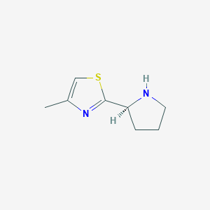 (S)-4-methyl-2-(pyrrolidin-2-yl)thiazole | C8H12N2S | CID 23591381 ...