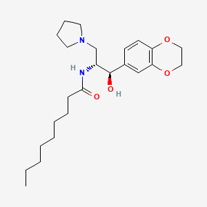 N-[(1R,2R)-1-(2,3-Dihydrobenzo[b][1,4]dioxin-6-yl)-1-hydroxy-3-(pyrrolidin-1-yl)propan-2-yl]nonanamide