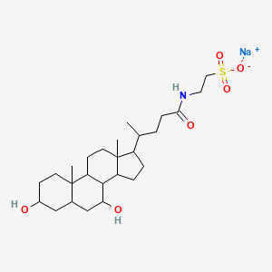 sodium 2-((R)-4-((3R,5S,7S,8R,9S,10S,13R,14S,17R)-3,7-dihydroxy-10,13-dimethyl-hexadecahydro-1H-cyclopenta[a]phenanthren-17-yl)pentanamido)ethanesulfonate