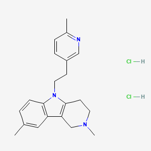 2,8-dimethyl-5-(2-(6-methylpyridin-3-yl)ethyl)-2,3,4,5-tetrahydro-1H-pyrido[4,3-b]indole dihydrochloride