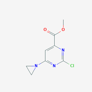 Methyl 6-(aziridin-1-yl)-2-chloropyrimidine-4-carboxylate | C8H8ClN3O2 ...