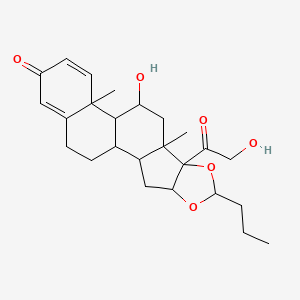 Pregna-1,4-diene-3,20-dione, 16,17-[(1R)-butylidenebis(oxy)]-11,21-dihydroxy-, (11β,16α)-