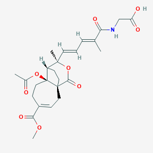 2 2e 4e 5 1r 7s 8s 9r 7 Acetyloxy 4 Methoxycarbonyl 9 Methyl 11 Oxo 10 Oxatricyclo 6 3 2 01 7 Tridec 3 En 9 Yl 2 Methylpenta 2 4 Dienoyl Amino Acetic Acid C25h31no9 Pubchem