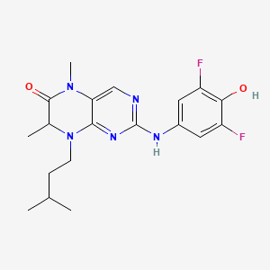 2-[(3,5-Difluoro-4-hydroxyphenyl)amino]-7,8-dihydro-5,7-dimethyl-8-(3-methylbutyl)-6(5H)-pteridone