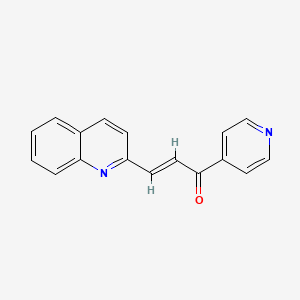 	(E)-3-(pyridin-3-yl)-1-(quinolin-3-yl)prop-2-en-1-one