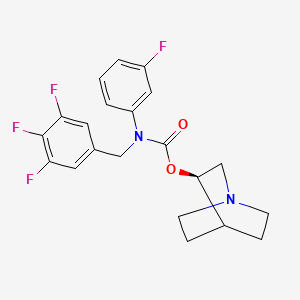 [(3R)-1-azabicyclo[2.2.2]octan-3-yl]N-(3-fluorophenyl)-N-[(3,4,5-trifluorophenyl)methyl]carbamate;(2S,3S)-2,3-dihydroxybutanedioicacid