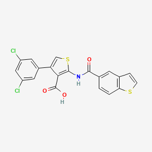 2 1 Benzothiophene 5 Carbonylamino 4 3 5 Dichlorophenyl Thiophene 3 Carboxylic Acid Ch11cl2no3s2 Pubchem