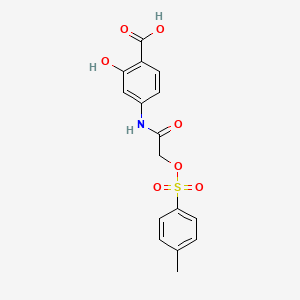 	2-hydroxy-4-(2-(tosyloxy)acetamido)benzoic acid