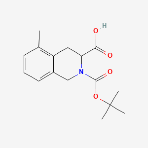 5-Methyl-2-[(2-methylpropan-2-yl)oxycarbonyl]-3,4-dihydro-1H-isoquinoline-3-carboxylic acid