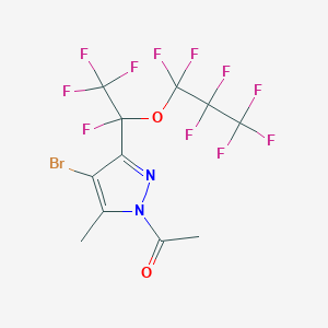 1-Acetyl-4-bromo-5(3)-methyl-3(5)-perfluoro(1-propoxyethyl)pyrazole