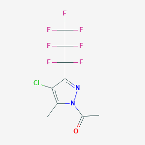 1-Acetyl-4-chloro-3(5)-heptafluoropropyl-5(3)-methylpyrazole