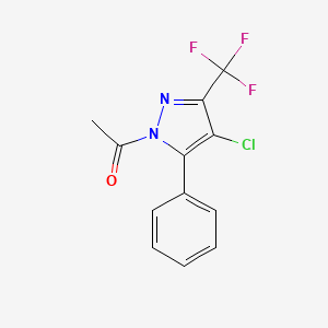 1-Acetyl-4-chloro-5(3)-phenyl-3(5)-(trifluoromethyl)pyrazole