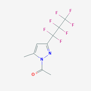 1-Acetyl-3(5)-heptafluoropropyl-5(3)-methylpyrazole