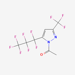 1-Acetyl-5(3)-heptafluoropropyl-3(5)-(trifluoromethyl)pyrazole