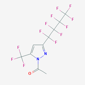 1-Acetyl-3(5)-nonafluorobutyl-5(3)-(trifluoromethyl)pyrazole