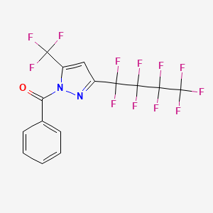 1-Benzoyl-3(5)-nonafluorobutyl-5(3)-(trifluoromethyl)pyrazole