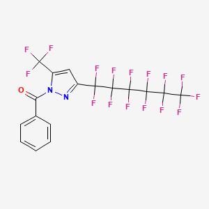 1-Benzoyl-3(5)-perfluorohexyl-5(3)-(trifluoromethyl)pyrazole