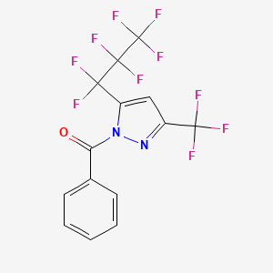 1-Benzoyl-5(3)-heptafluoropropyl-3(5)-(trifluoromethyl)pyrazole