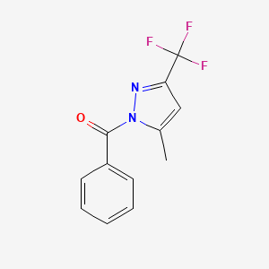 1-Benzoyl-5(3)-methyl-3(5)-(trifluoromethyl)pyrazole