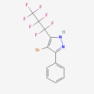 4-Bromo-3-(heptafluoropropyl)-5-phenyl-1H-pyrazole