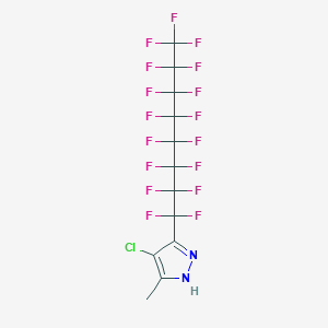 4-Chloro-5(3)-methyl-3(5)-(perfluorooctyl)pyrazole