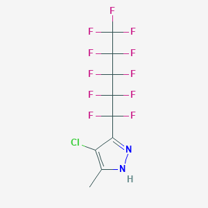 4-Chloro-5(3)-methyl-3(5)-(perfluoropentyl)pyrazole