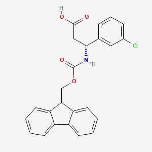 (R)-3-((((9H-Fluoren-9-yl)methoxy)carbonyl)amino)-3-(3-chlorophenyl)propanoic acid