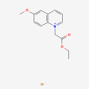 1-(2-ethoxy-2-oxoethyl)-6-methoxy-quinolinium, monobromide