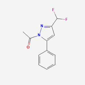 1-Acetyl-3(5)-difluoromethyl-5(3)-phenylpyrazole