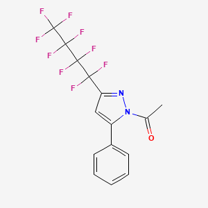 1-Acetyl-3(5)-nonafluorobutyl-5(3)-phenylpyrazole