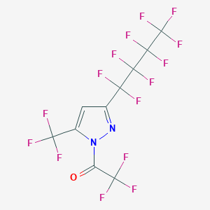 1-Trifluoroacetyl-3(5)-nonafluorobutyl-5(3)-(trifluoromethyl)pyrazole