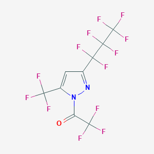 1-Trifluoroacetyl-3(5)-heptafluoropropyl-5(3)-(trifluoromethyl)pyrazole