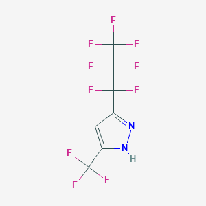 3(5)-Heptafluoropropyl-5(3)-(trifluoromethyl)pyrazole