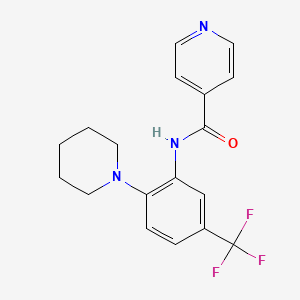 4-Pyridinecarboxamide,N-[2-(1-piperidinyl)-5-(trifluoromethyl)phenyl]-