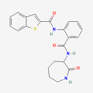 	N-[2-[[(Hexahydro-2-oxo-1H-azepin-3-yl)amino]carbonyl]phenyl]benzo[b]thiophene-2-carboxamide