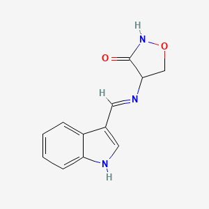 4-(1H-indol-3-ylmethylideneamino)-1,2-oxazolidin-3-one | C12H11N3O2 ...