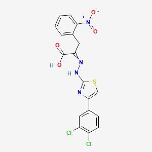 α-[2-[4-(3,4-Dichlorophenyl)-2-thiazolyl]hydrazinylidene]-2-nitro-benzenepropanoic acid