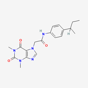 2-(1,3-Dimethyl-2,6-dioxo-1,2,3,6-tetrahydro-7H-purin-7-yl)-N-[4-(1-methylpropyl)phenyl]acetamide