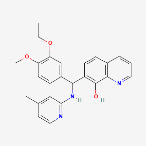 8-Quinolinol, 7-[(3-ethoxy-4-methoxyphenyl)[(4-methyl-2-pyridinyl)amino]methyl]-